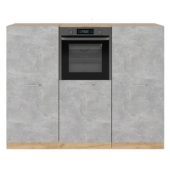 Vicco Küchenleerblock R-Line Beton/Goldkraft Eiche ohne Arbeitsplatte - Beton