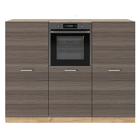 Vicco  Küchenleerblock R-Line Edelgrau/Goldkraft Eiche ohne Arbeitsplatte