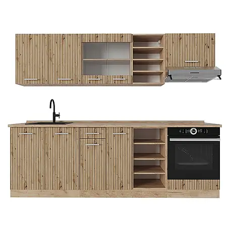 Vicco  Küchenzeile R-Line Artisan-Eiche/Goldkraft Eiche, AP Eiche