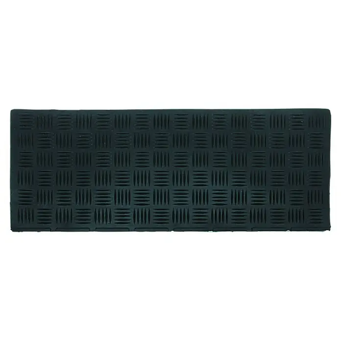 Astra Stufenmatte Imperial - 25 x 65 cm, Kunststoff, Schwarz - Schwarze Gummimatte mit Rillenmuster für sicheren Halt. Ideal als Bodenschutz oder zur Trittdämpfung im Innen- und Außenbereich.