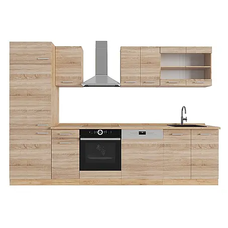 Vicco  Küchenzeile R-Line Sonoma/Goldkraft Eiche ohne Arbeitsplatte