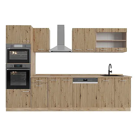 Vicco  Küchenzeile R-Line Artisan-Eiche mit Hochschrank, ohne Arbeitsplatte