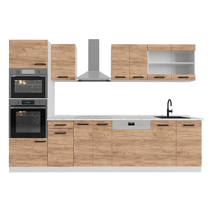 Vicco Küchenzeile R-Line Goldkraft Eiche/Weiß AP Eiche - Goldkraft Eiche, Ohne Elektrogeräte