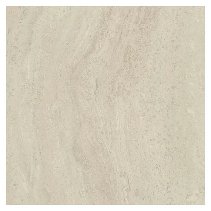 Momastela Feinsteinzeugfliese 2.0 Travertino - L x B: 60 x 60 cm, Beige, Matt - Hellbeige Fliese mit Natursteinoptik, dezenter Maserung und gesprenkelter Textur.