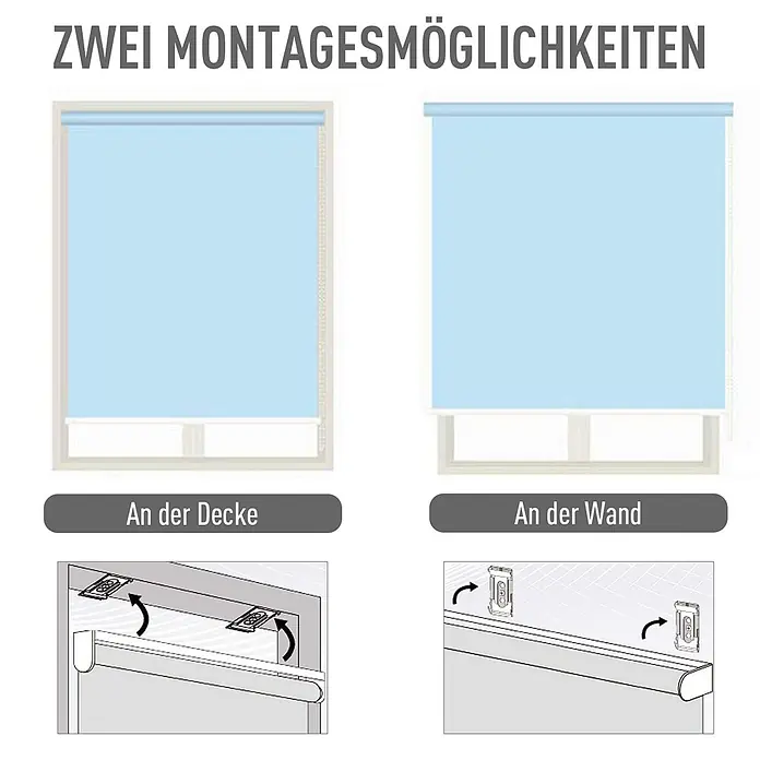 Outsunny Thermorollo mit Handkurbel - B x H: 120 x 0 cm, Grau