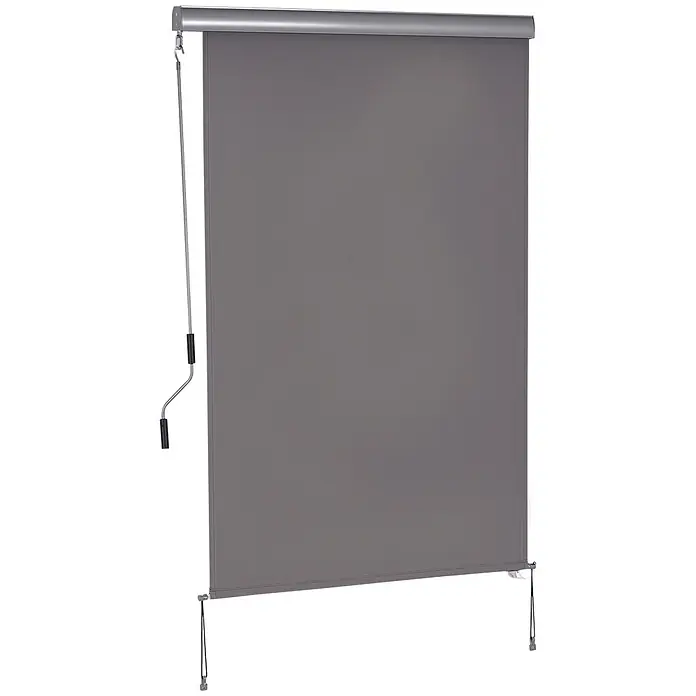 Outsunny Thermorollo mit Handkurbel - B x H: 120 x 0 cm, Grau