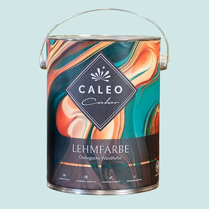 Caleo Color Wandfarbe Lehmfarbe Eisblume - Eisblume, Matt, 5 l