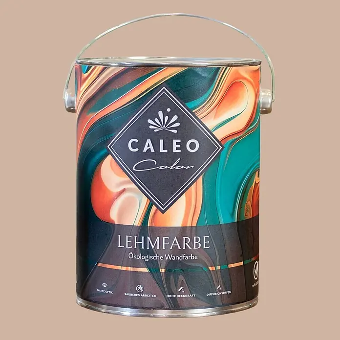 Caleo Color Wandfarbe Lehmfarbe Wüstenwind - Wüstenwind, Matt, 2,25 l