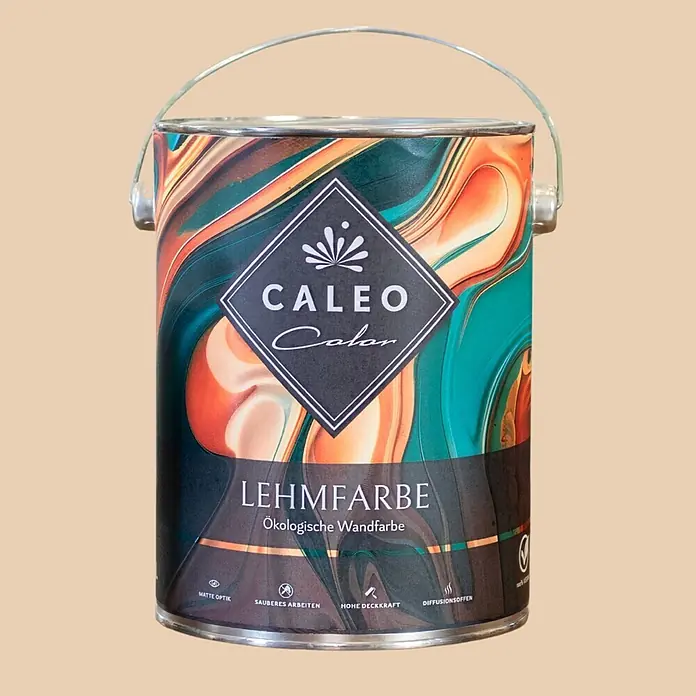 Caleo Color Wandfarbe Lehmfarbe Pampasgras - Pampasgras, Matt, 5 l
