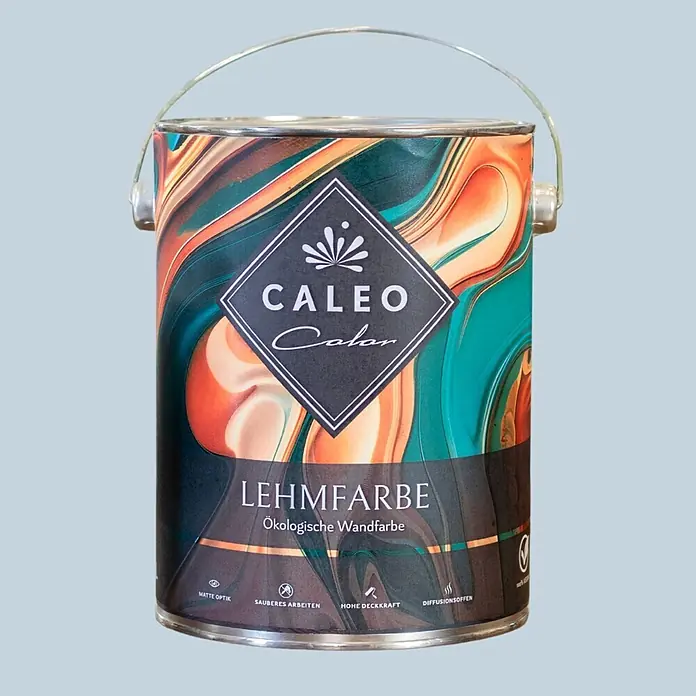 Caleo Color Wandfarbe Lehmfarbe Morgentau - Morgentau, Matt, 5 l
