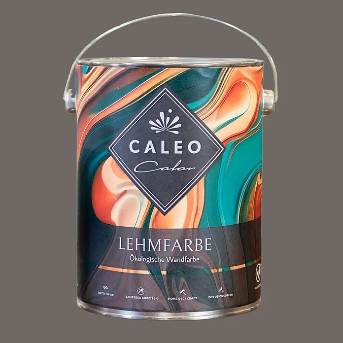 Caleo Color Wandfarbe Lehmfarbe Hochmoor - Hochmoor, Matt, 10 l