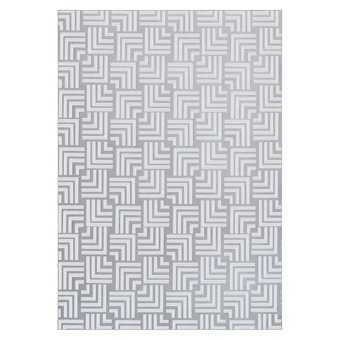 Kayoom Kurzflorteppich Calma 325 - Silber, 150 x 80 cm, 100 % Polyester - Draufsicht