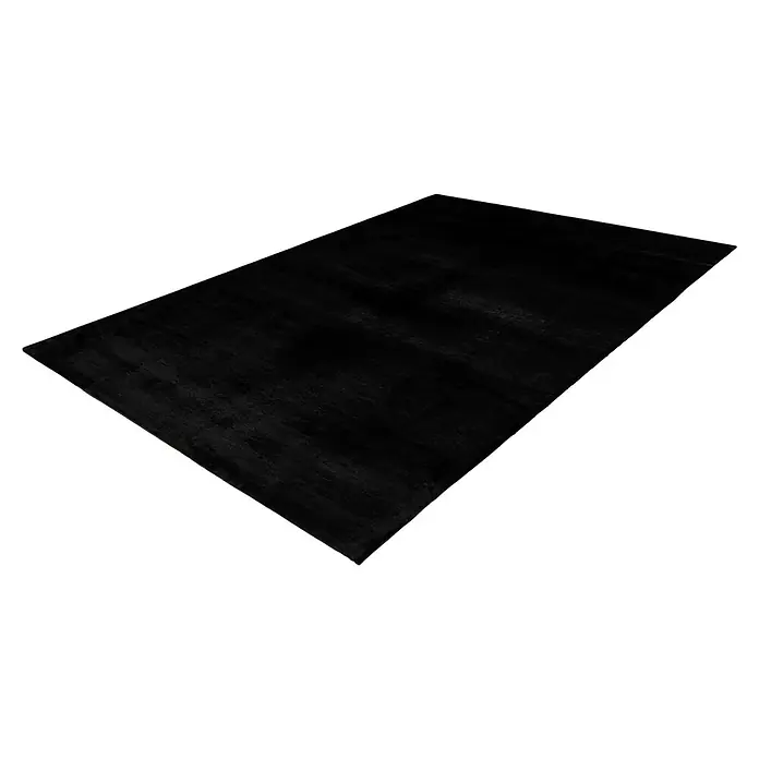 Kayoom Fellteppich Cross 425 - Schwarz, 170 x 120 cm, 100 % Polyester - Diagonale Ansicht
