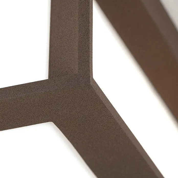Orion Leuchten Außenwand- & Deckenleuchte Henry - 30 W, L x B x H: 26 x 26 x 8 cm, Corten, Opal, IP44