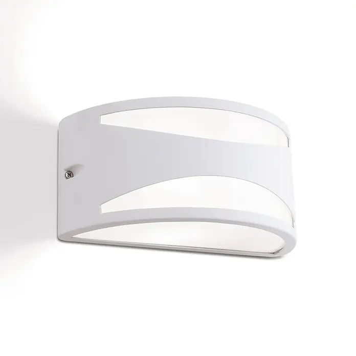 Orion Leuchten Außenwand- & Deckenleuchte Shell - 40 W, L x B x H: 13 x 25 x 12 cm, Weiß, Opal, IP54