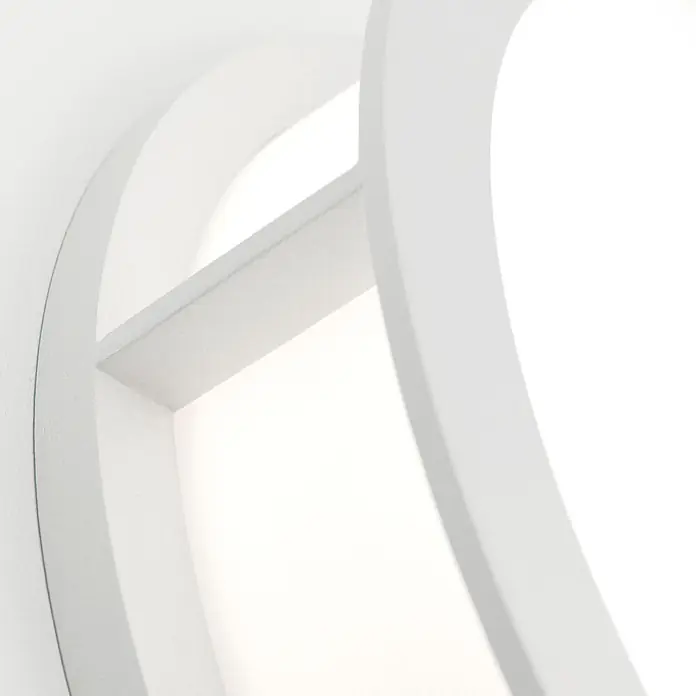 Orion Leuchten Außenwand- & Deckenleuchte Henry - 30 W, L x B x H: 30 x 30 x 8 cm, Weiß, Opal, IP44