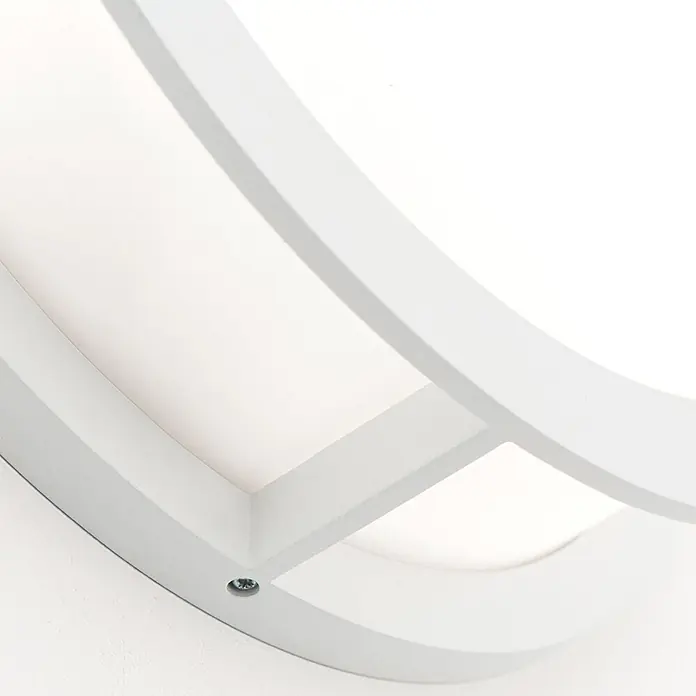 Orion Leuchten Außenwand- & Deckenleuchte Henry - 30 W, L x B x H: 30 x 30 x 8 cm, Weiß, Opal, IP44