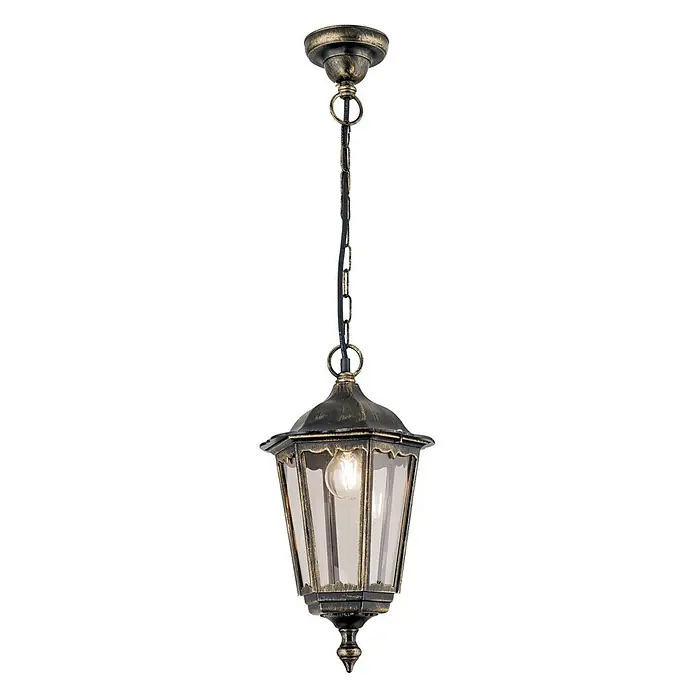 Orion Leuchten Außenwand- & Deckenleuchte Puchberg - 60 W, L x B x H: 22 x 22 x 100 cm, Schwarz, Klar, IP40