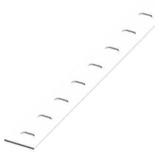 Alfer Vlak profiel geperforeerd (l x b: 1 m x 23,5 mm, Dikte: 1,2 mm, Staal, Wit)