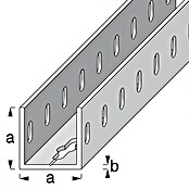 Kantoflex U-profiel (l x b x h: 1 m x 35,5 mm x 35,5 mm, Dikte: 2,4 mm, Aluminium) | BAUHAUS