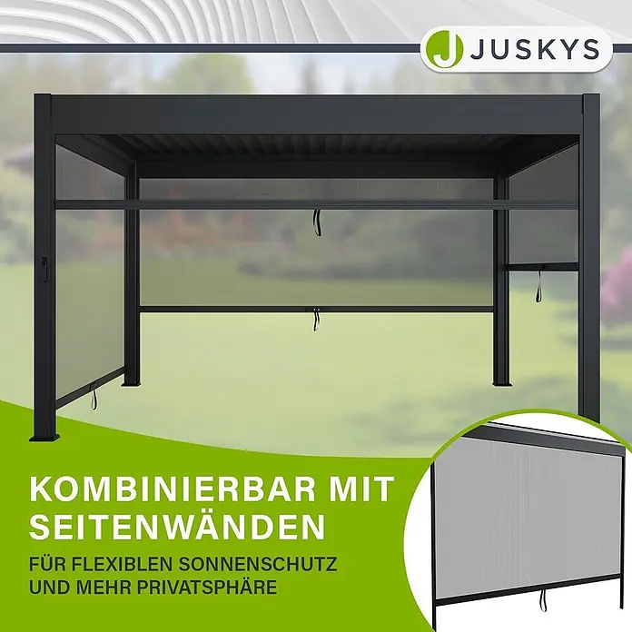 Juskys Pergola mit Lamellendach - B x T: 392 x 300 cm, Farbe Gestell: Anthrazit