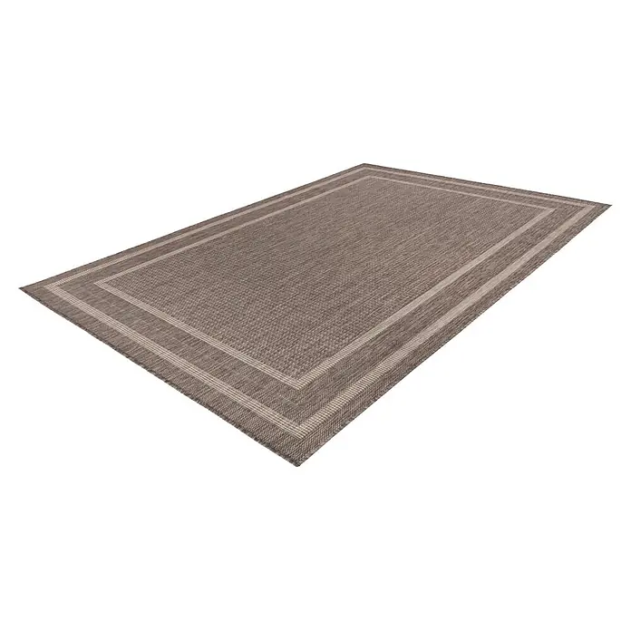 Kayoom Outdoor-Teppich Nibru 325 - Taupe, 150 x 80 cm, 100 % Polypropylen - Diagonale Ansicht