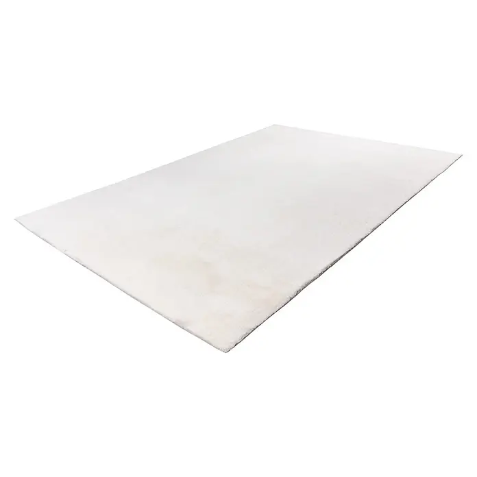 Kayoom Fellteppich Cross 425 - Weiß, 290 x 200 cm, 100 % Polyester - Diagonale Ansicht
