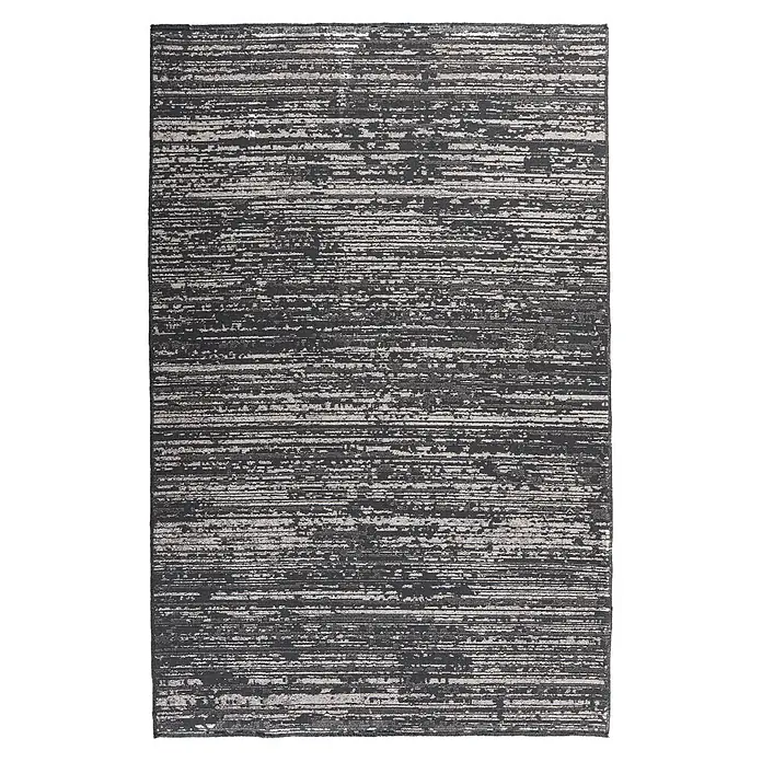 Kayoom Flachgewebeteppich Kalea 125 - Grau, 170 x 120 cm, 100 % Polyester - Draufsicht