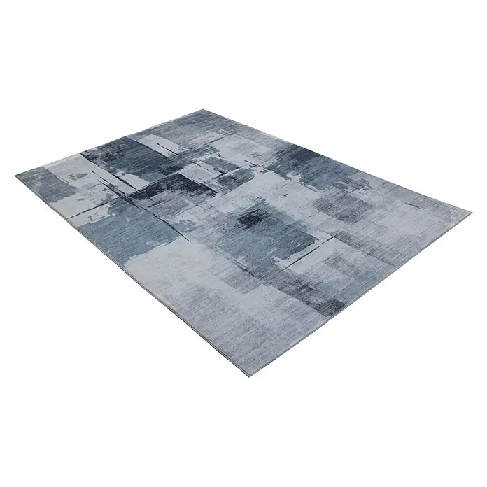 Kayoom Kurzflorteppich Elegantica 325 - Grau, 150 x 80 cm, 80 % Polyester, 20 % Baumwolle - Diagonale Ansicht