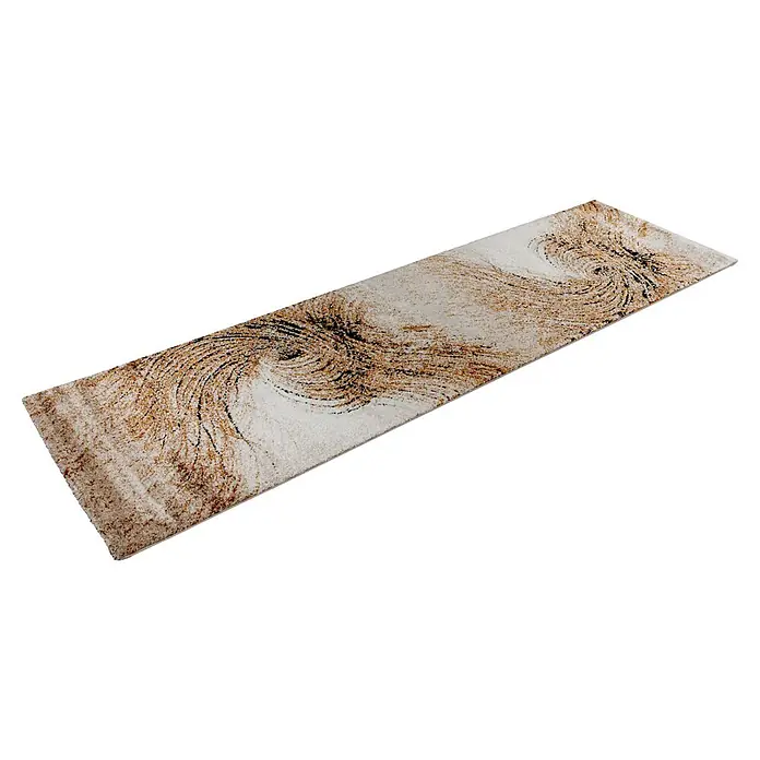 Kayoom Kurzflorteppich Firenze 487 - Terra, 300 x 80 cm, 70 % Polypropylen, 30 % Polyester - Diagonale Ansicht