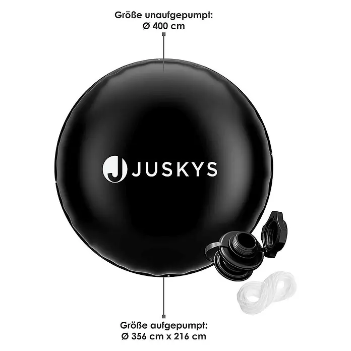 Juskys Pool-Abdeckplane - Durchmesser: 400 cm, L x B: 400 x 400 cm, Material: Kunststoff