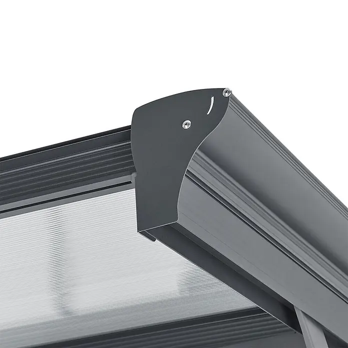 Juskys Carport - Außenmaß inkl. Dachüberstand (B x T): 3,05 x 5,03 m, Einzelcarport, dunkelgrau