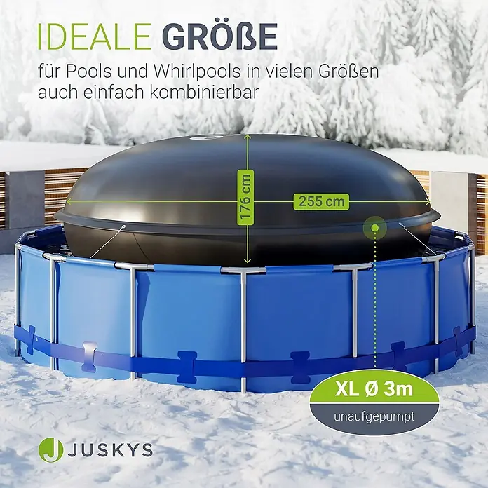 Juskys Pool-Abdeckplane - L x B: 300 x 300 cm, Material: Kunststoff