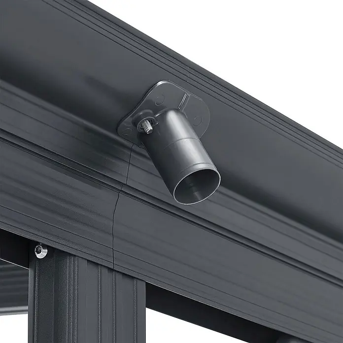 Juskys Carport - Außenmaß inkl. Dachüberstand (B x T): 3,02 x 5,05 m, Einzelcarport, dunkelgrau