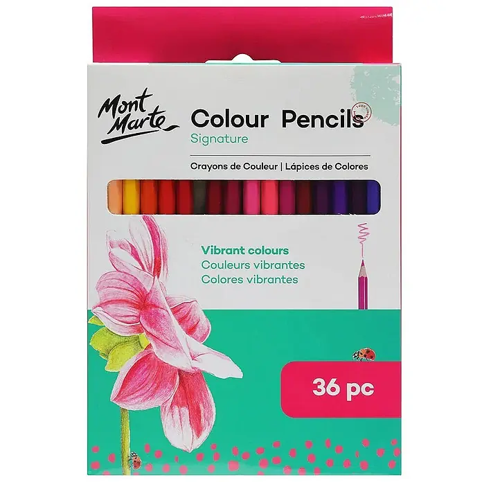 Mont Marte Farbstift-Set Signature - bunt, Strichstärke: 3 mm