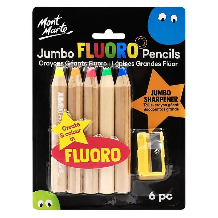 Mont Marte Farbstift-Set Jumbo - bunt, Strichstärke: 5,3 mm