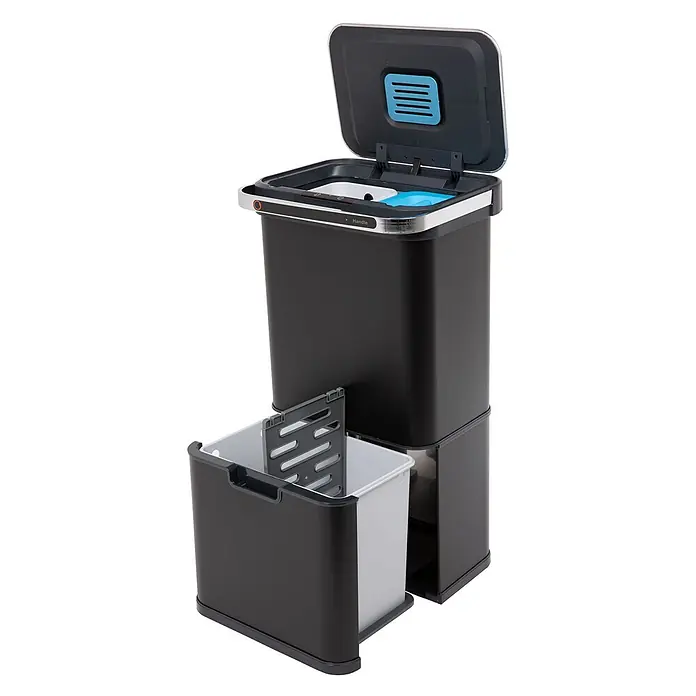 SVITA Sensormülleimer Sensor-Mülleimer 60L - 60 l, Stahl, Schwarz