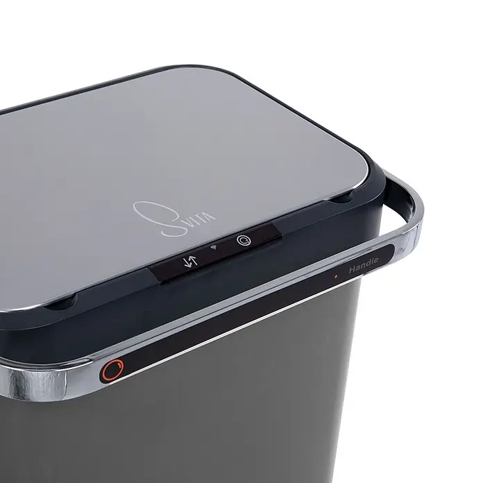 SVITA Sensormülleimer Sensor-Mülleimer 60L - 60 l, Stahl, Grau