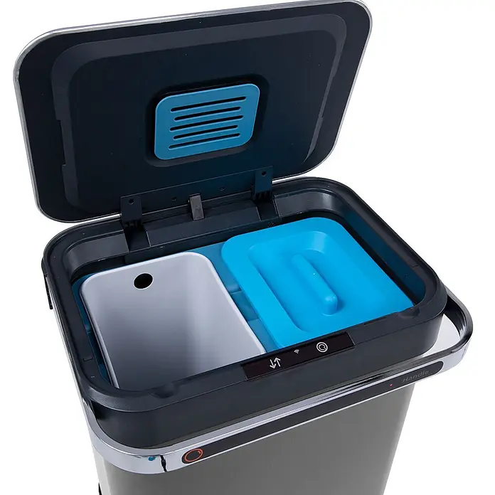 SVITA Sensormülleimer Sensor-Mülleimer 60L - 60 l, Stahl, Grau