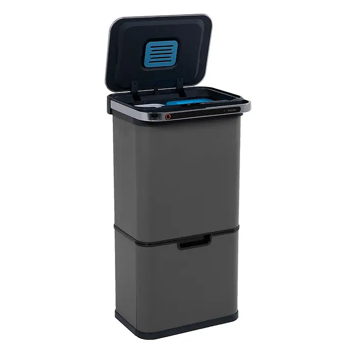 SVITA Sensormülleimer Sensor-Mülleimer 60L - 60 l, Stahl, Grau