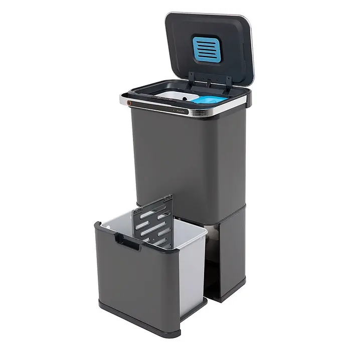 SVITA Sensormülleimer Sensor-Mülleimer 60L - 60 l, Stahl, Grau