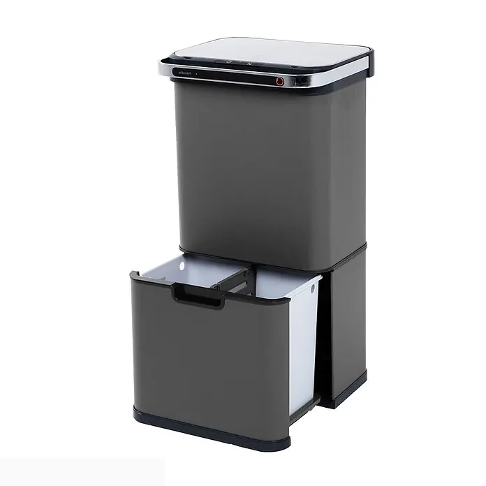 SVITA Sensormülleimer Sensor-Mülleimer 60L - 60 l, Stahl, Grau