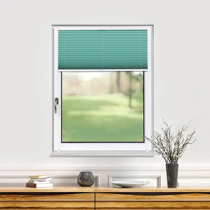 Deco-Raum Thermoplissee ohne Bohren Basic - B x H: 110 x 150 cm, Türkis