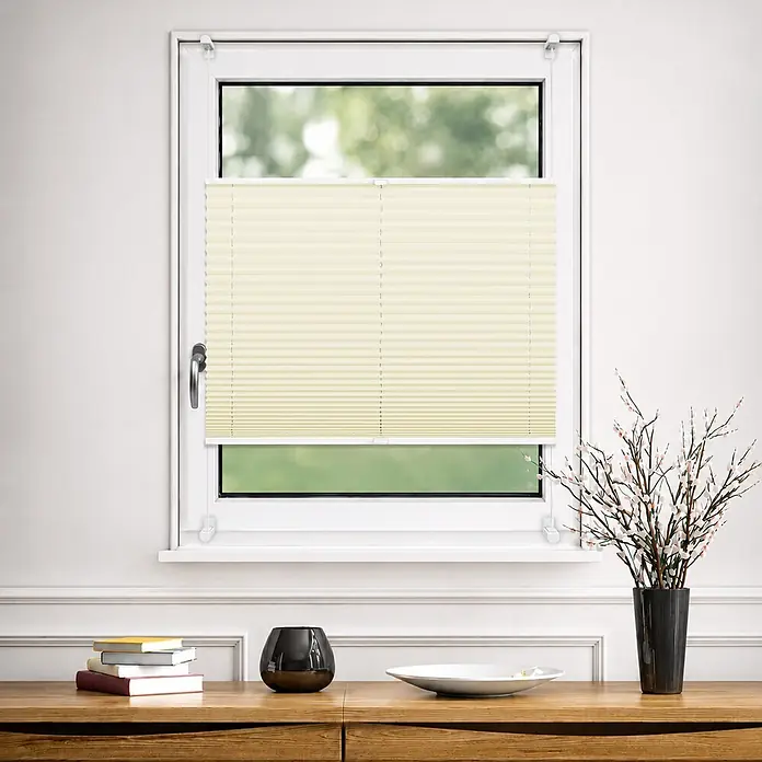 Deco-Raum Thermoplissee ohne Bohren Basic - B x H: 75 x 210 cm, Hellbeige