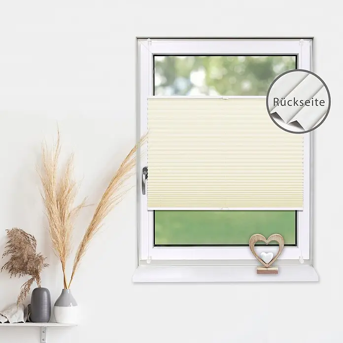 Deco-Raum Thermoplissee ohne Bohren Basic - B x H: 75 x 210 cm, Hellbeige