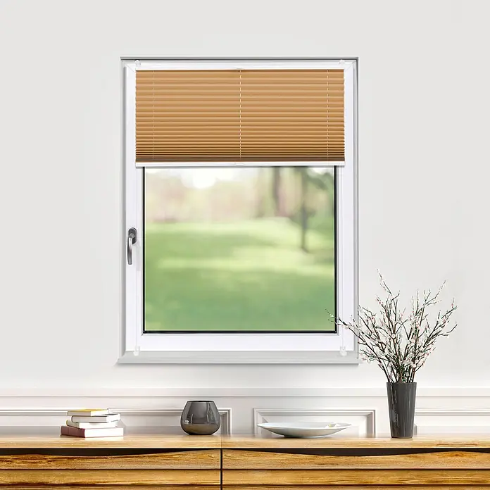 Deco-Raum Thermoplissee ohne Bohren Basic - B x H: 105 x 150 cm, Cappuccino