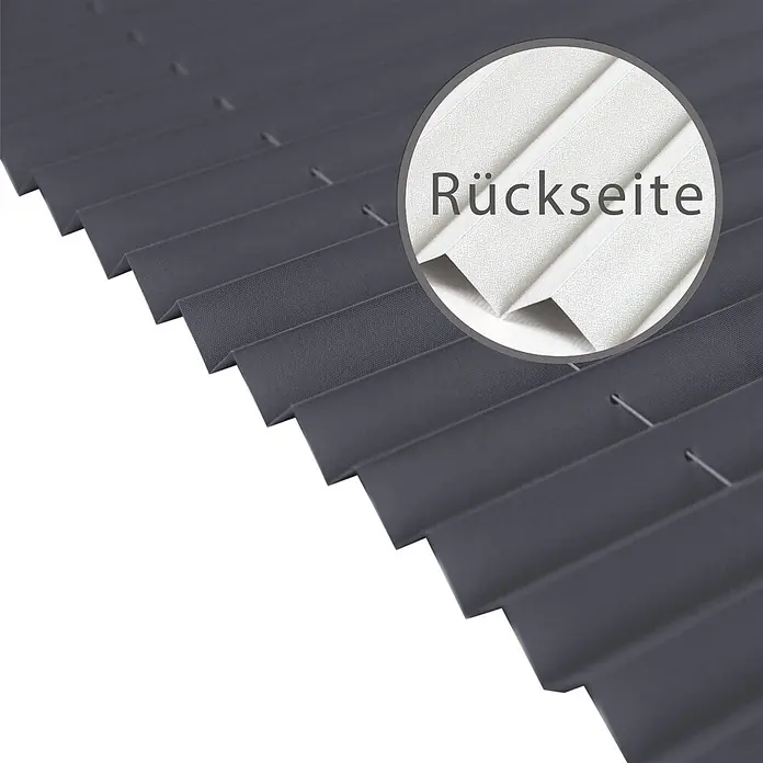 Deco-Raum Thermoplissee ohne Bohren Basic - B x H: 45 x 150 cm, Dunkelgrau
