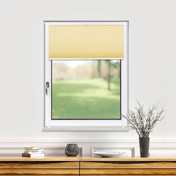 Deco-Raum Thermoplissee ohne Bohren Basic - B x H: 60 x 150 cm, Hellorange