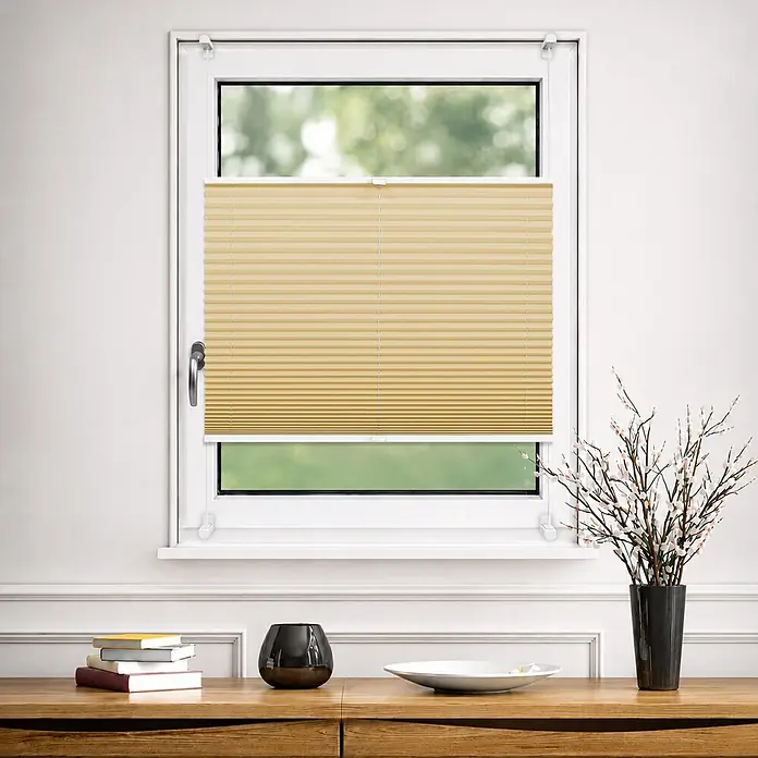 Deco-Raum Thermoplissee ohne Bohren Basic - B x H: 85 x 210 cm, Beige