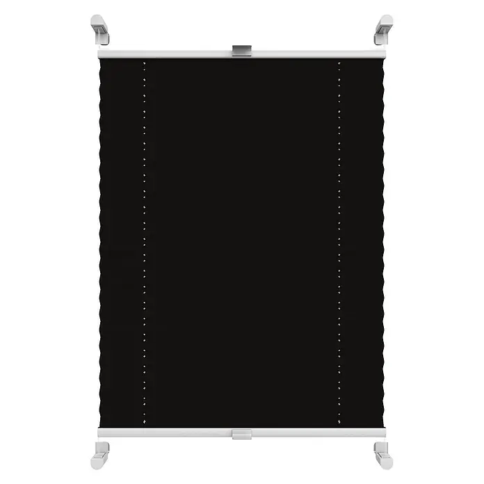 Deco-Raum Thermoplissee ohne Bohren Basic - B x H: 120 x 150 cm, Schwarz